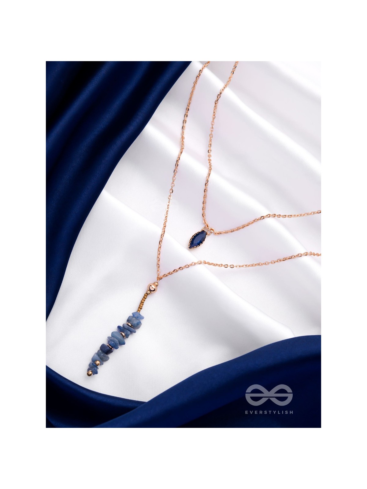 The Rock Candy- Golden Embellished Layered Necklace With Anti-Tarnish Coating