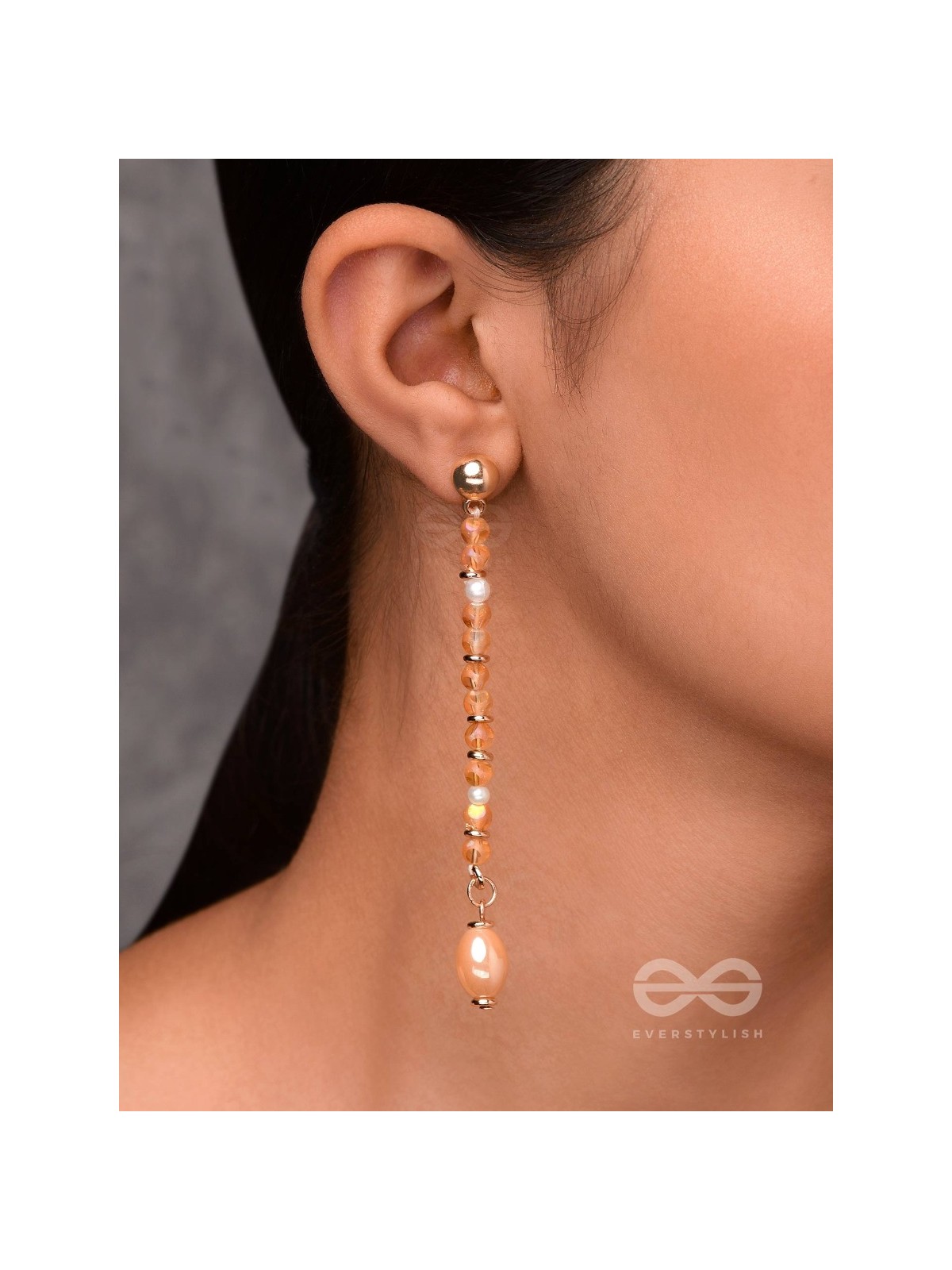 The Raining Embers- Golden Embellished Earrings