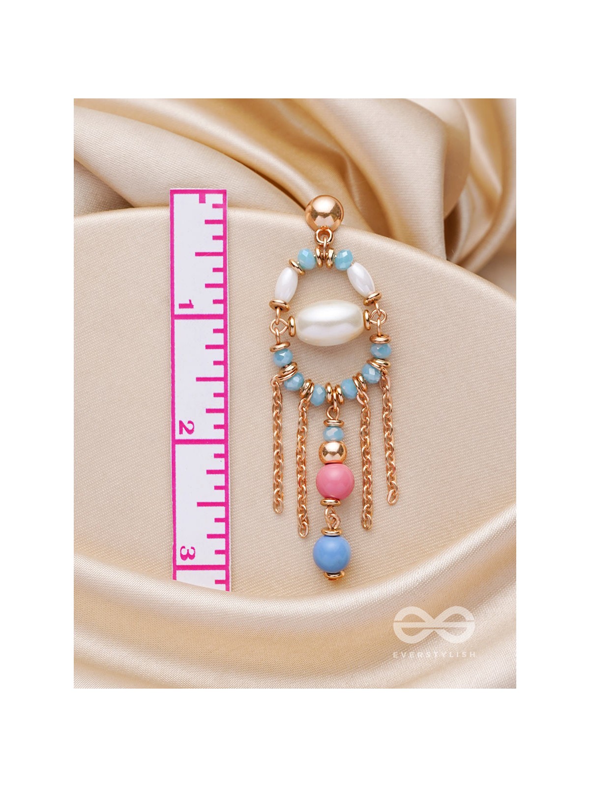 THE CELESTIAL BLOOM - PEARL AND BEADS EARRINGS