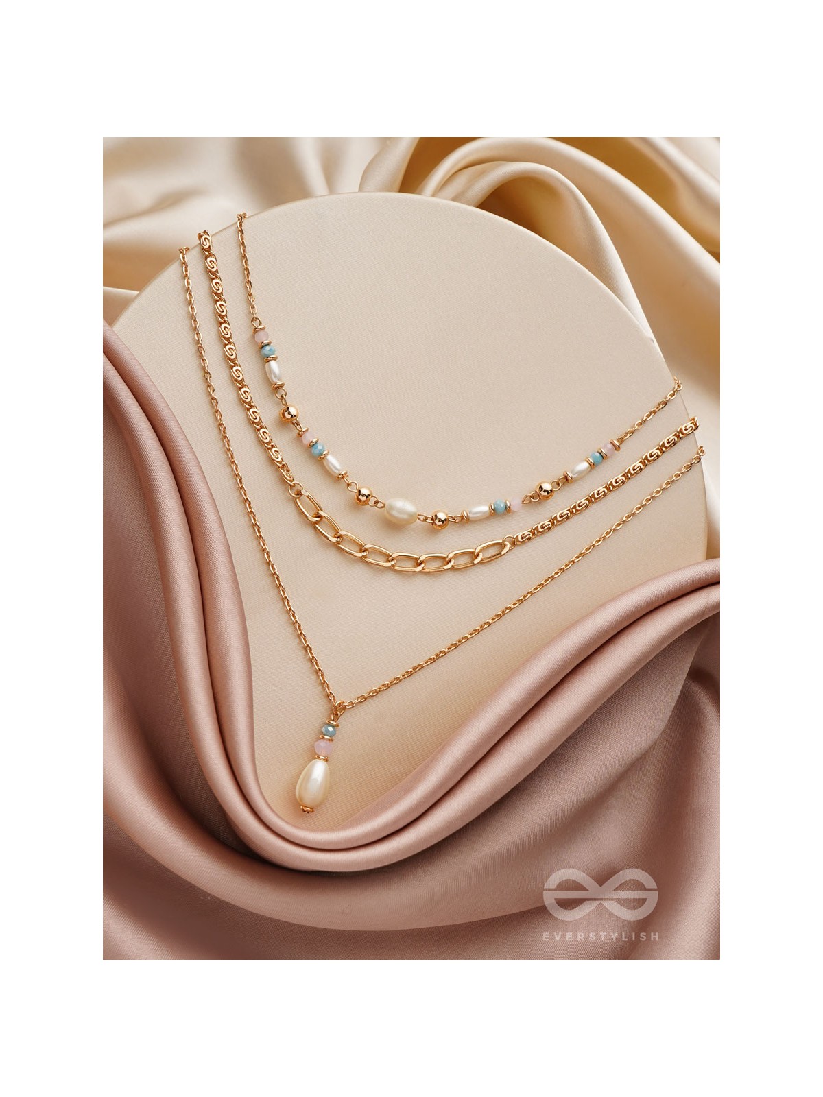 THE BLING BRIGADE - GOLDEN LAYERED NECKLACE With Anti-Tarnish Coating