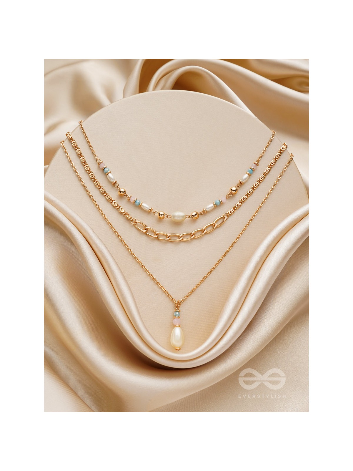 THE BLING BRIGADE - GOLDEN LAYERED NECKLACE With Anti-Tarnish Coating