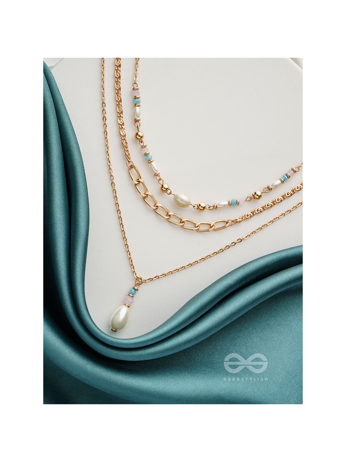 THE BLING BRIGADE - GOLDEN LAYERED NECKLACE With Anti-Tarnish Coating