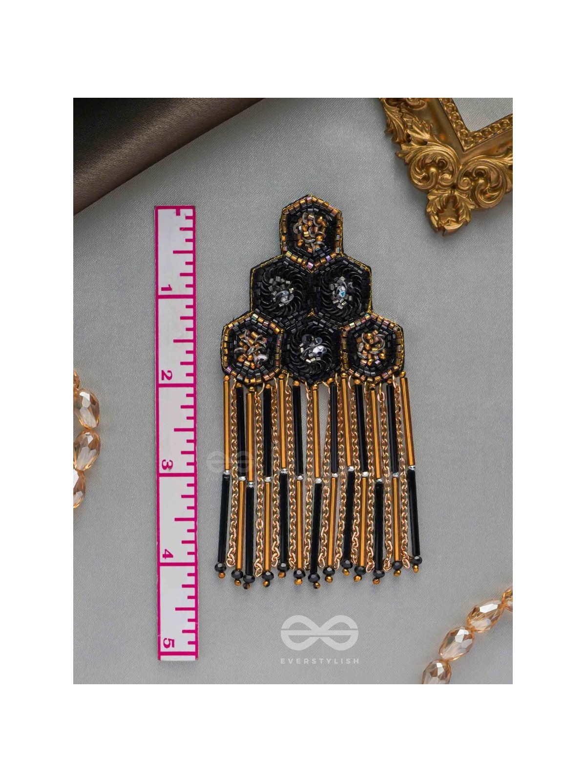 Alokika - The Unique One - Sequins And Cutdana Hand Embroidered Earrings