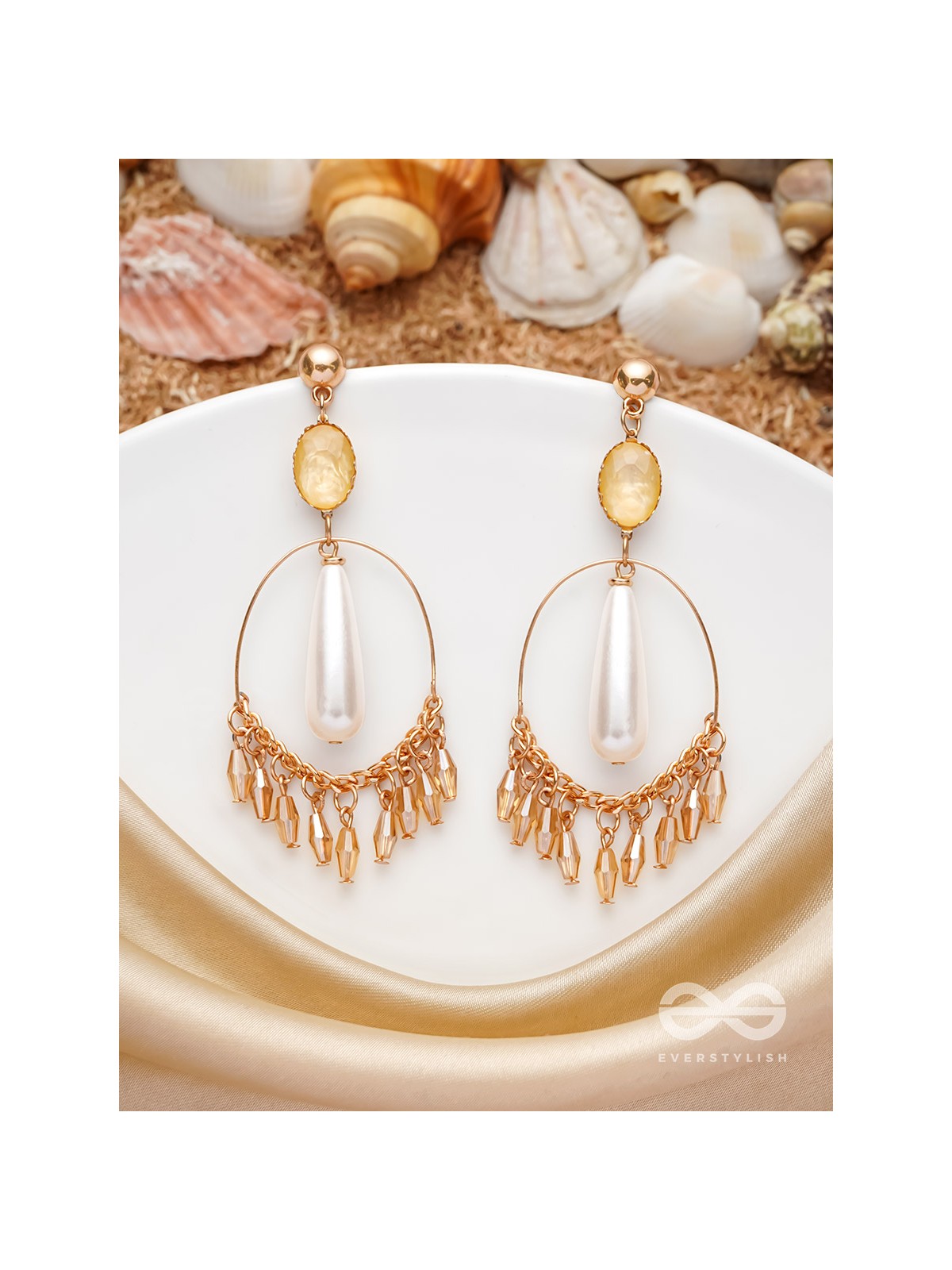 A RAY OF SUNSHINE - GOLDEN DROP EARRINGS