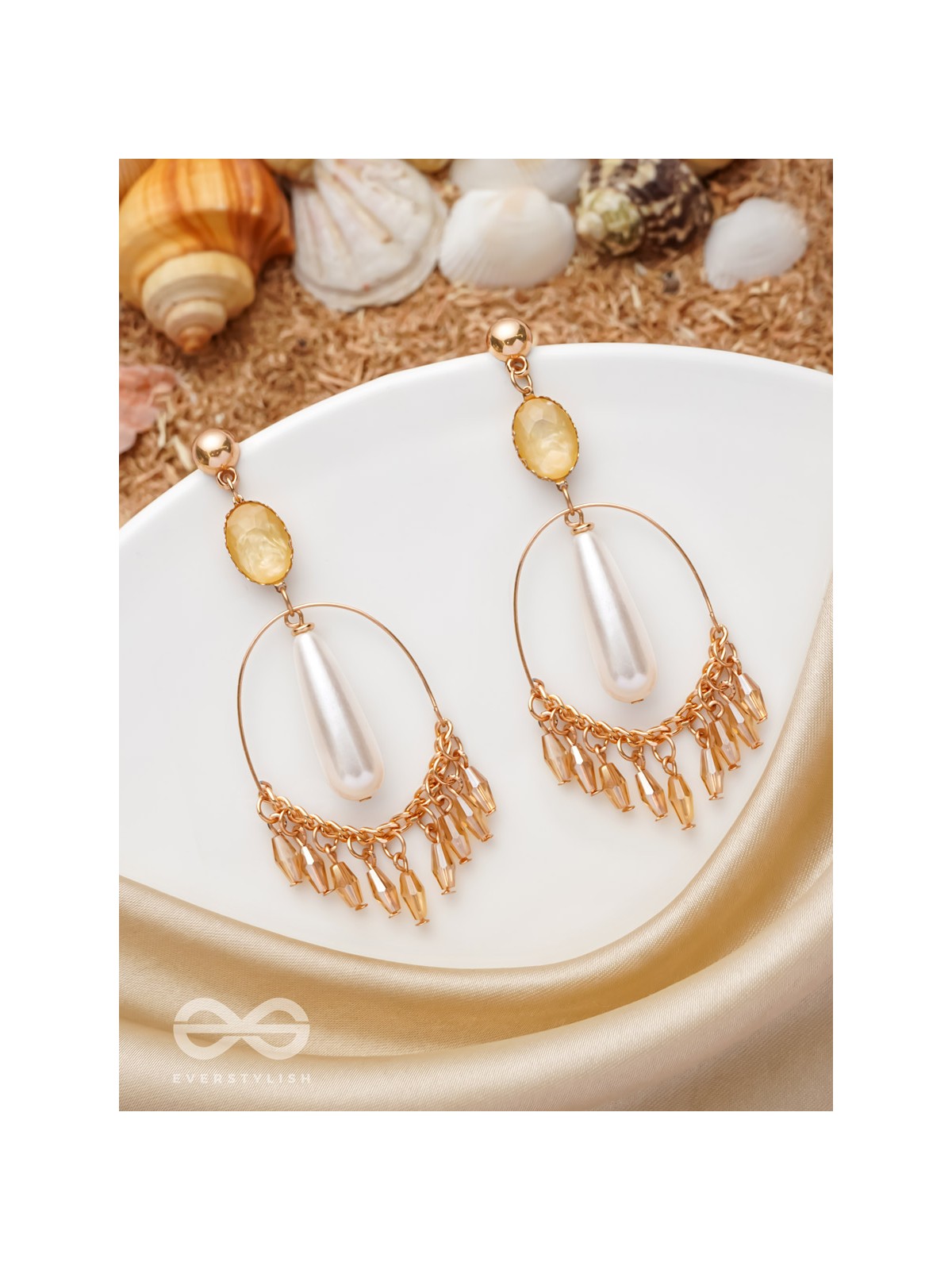 A RAY OF SUNSHINE - GOLDEN DROP EARRINGS