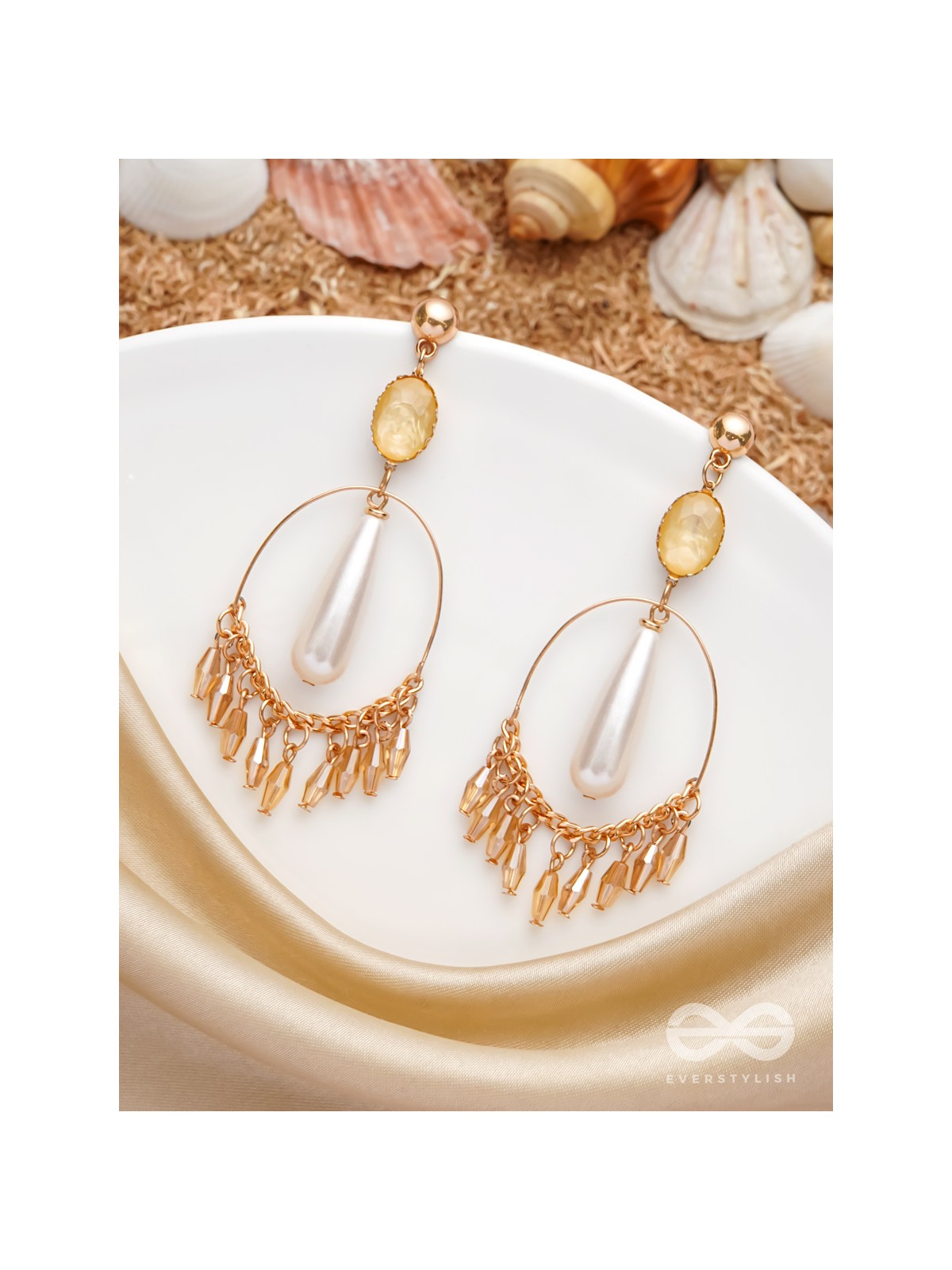 A RAY OF SUNSHINE - GOLDEN DROP EARRINGS