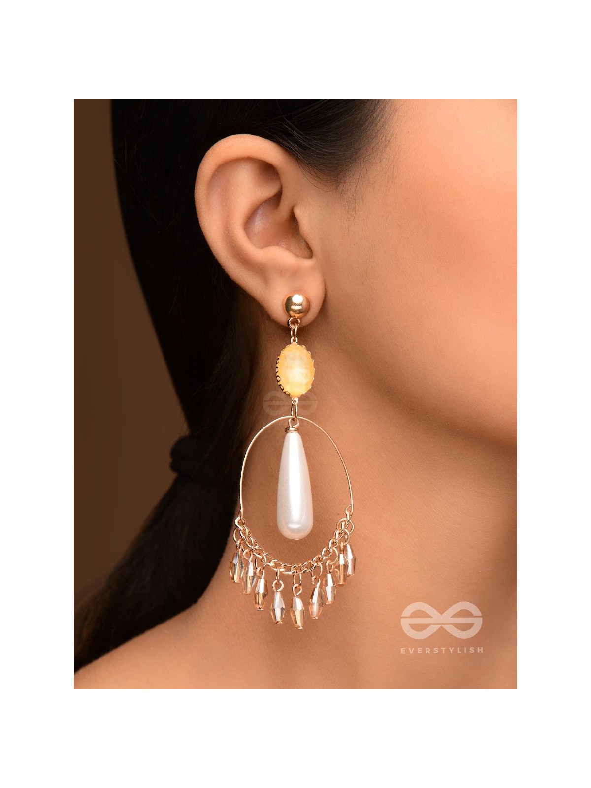 A RAY OF SUNSHINE - GOLDEN DROP EARRINGS