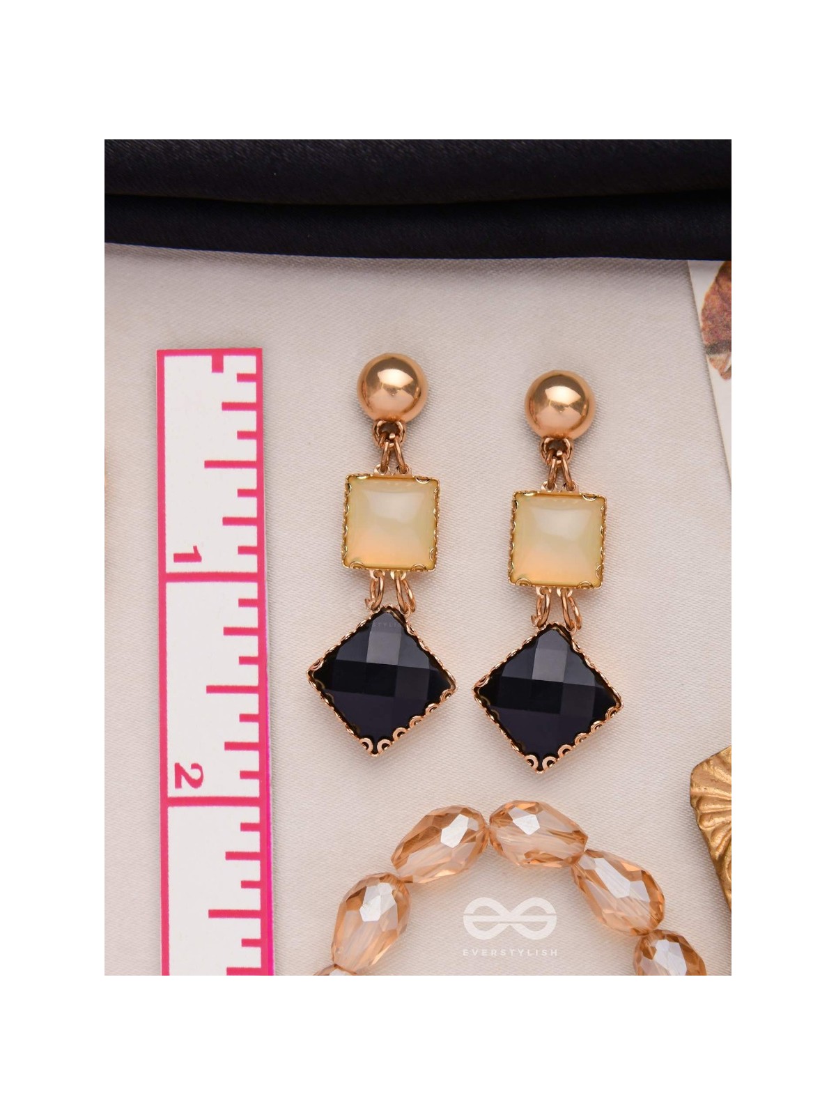 CLASSIC BLACK MAGIC - EMBELLISHED DROP EARRINGS