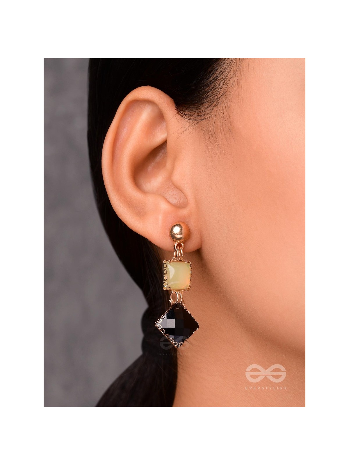 CLASSIC BLACK MAGIC - EMBELLISHED DROP EARRINGS