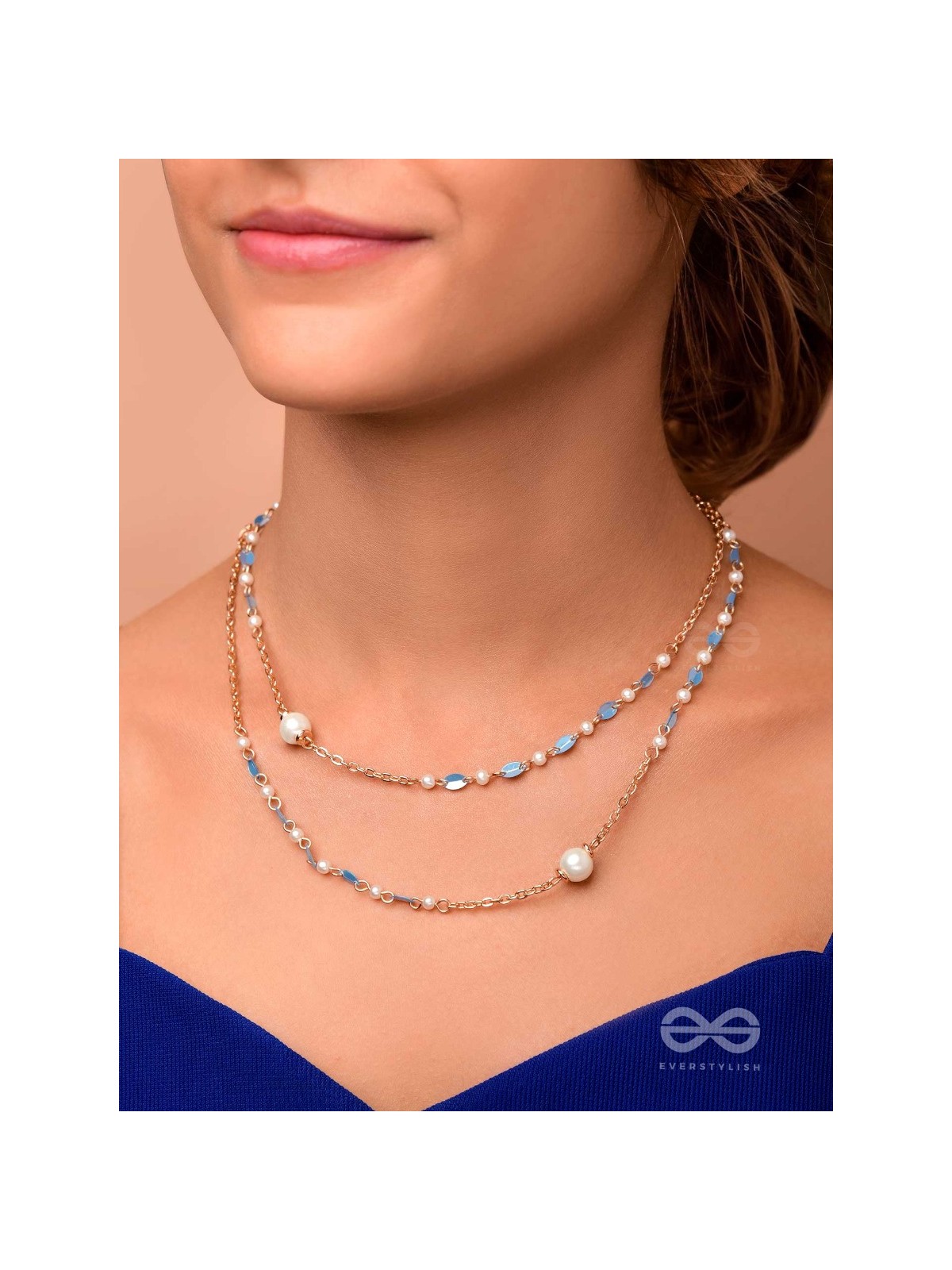 The Freshwater Magic - Beaded Two Layers Necklace With Anti-Tarnish Coating 