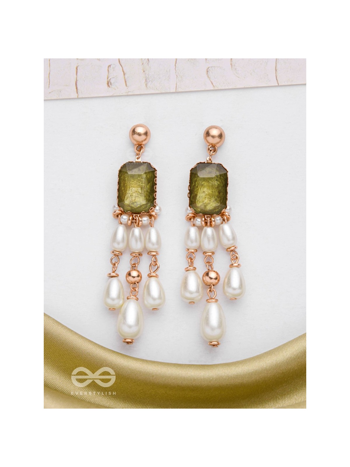 PERFECT PEARLED PARADISE - GOLDEN DROP PEARL EARRINGS