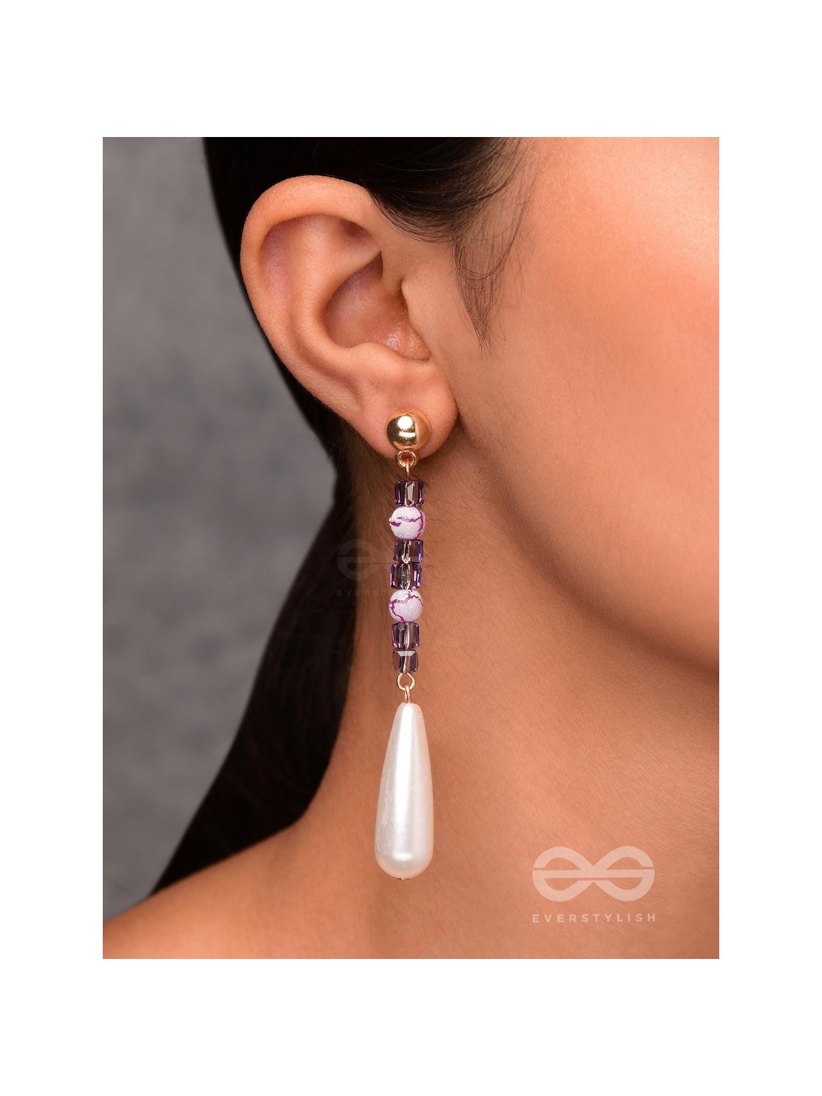 THE SOFT LAVENDER - CLASSIC DROP EARRINGS