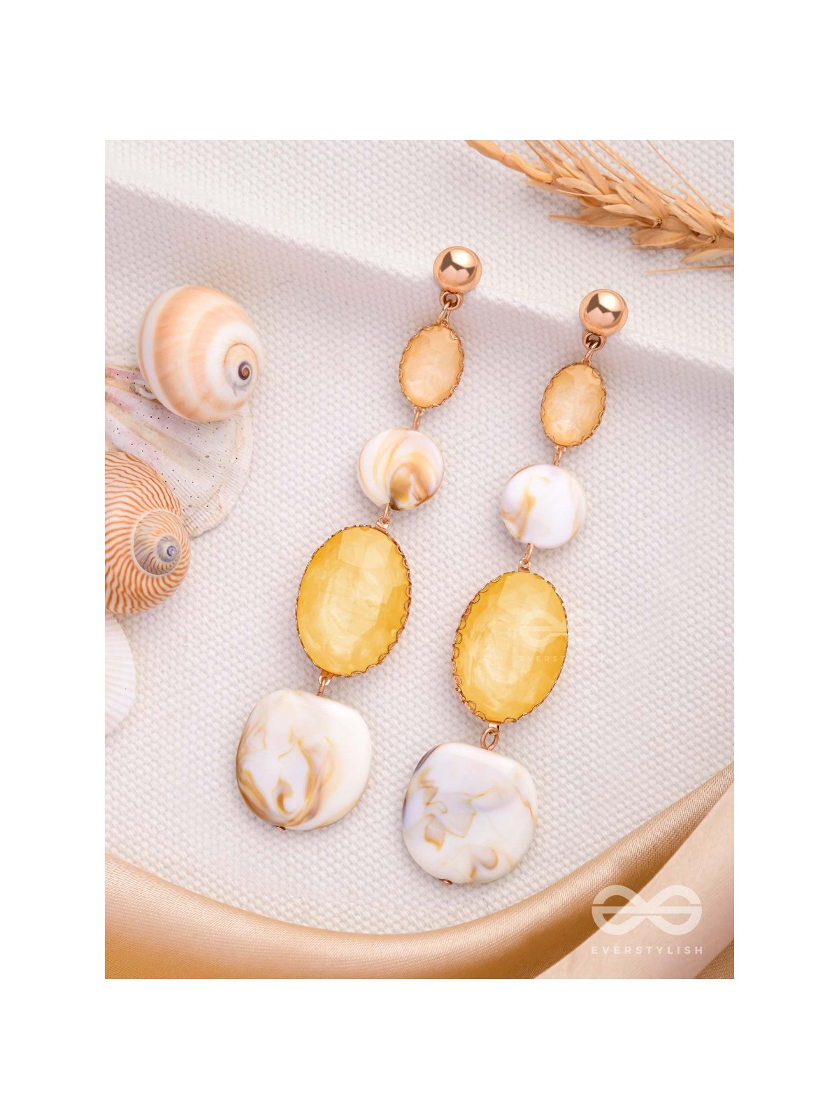 SUN-KISSED SHELL - CLASSIC DROP EARRINGS