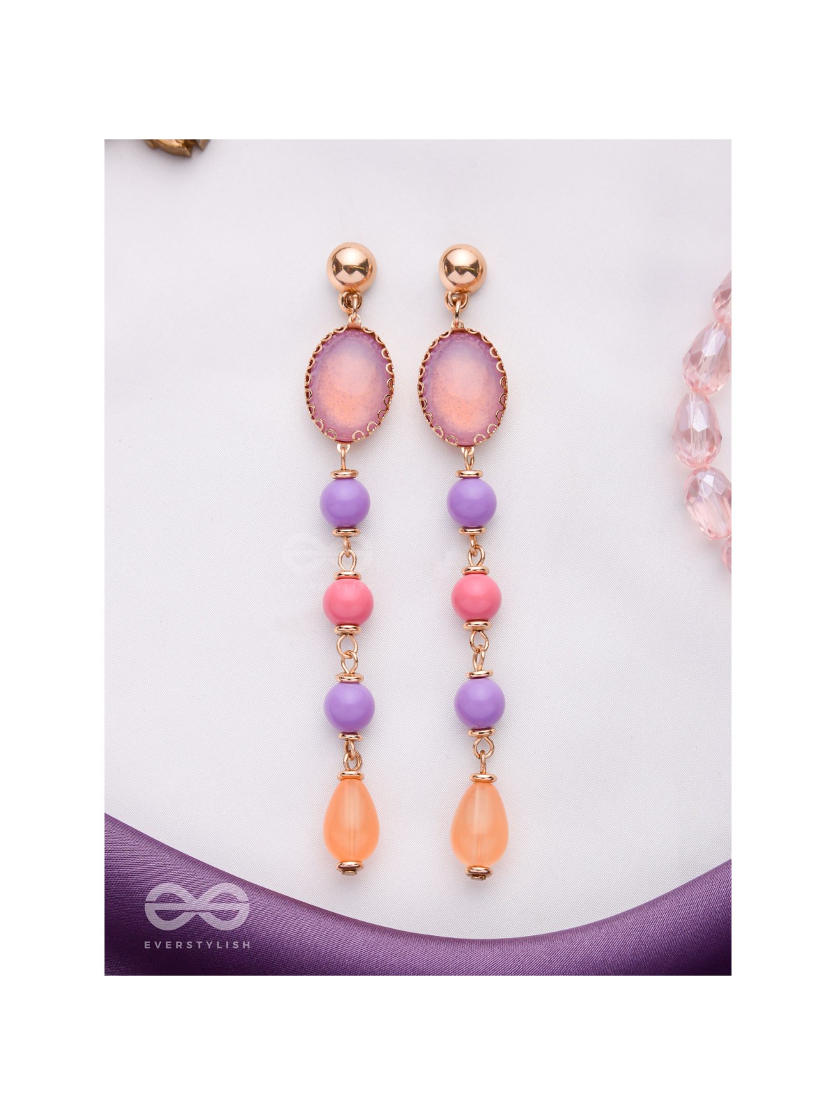 THE PASTEL RAYS - ELEGANT DROP EARRINGS