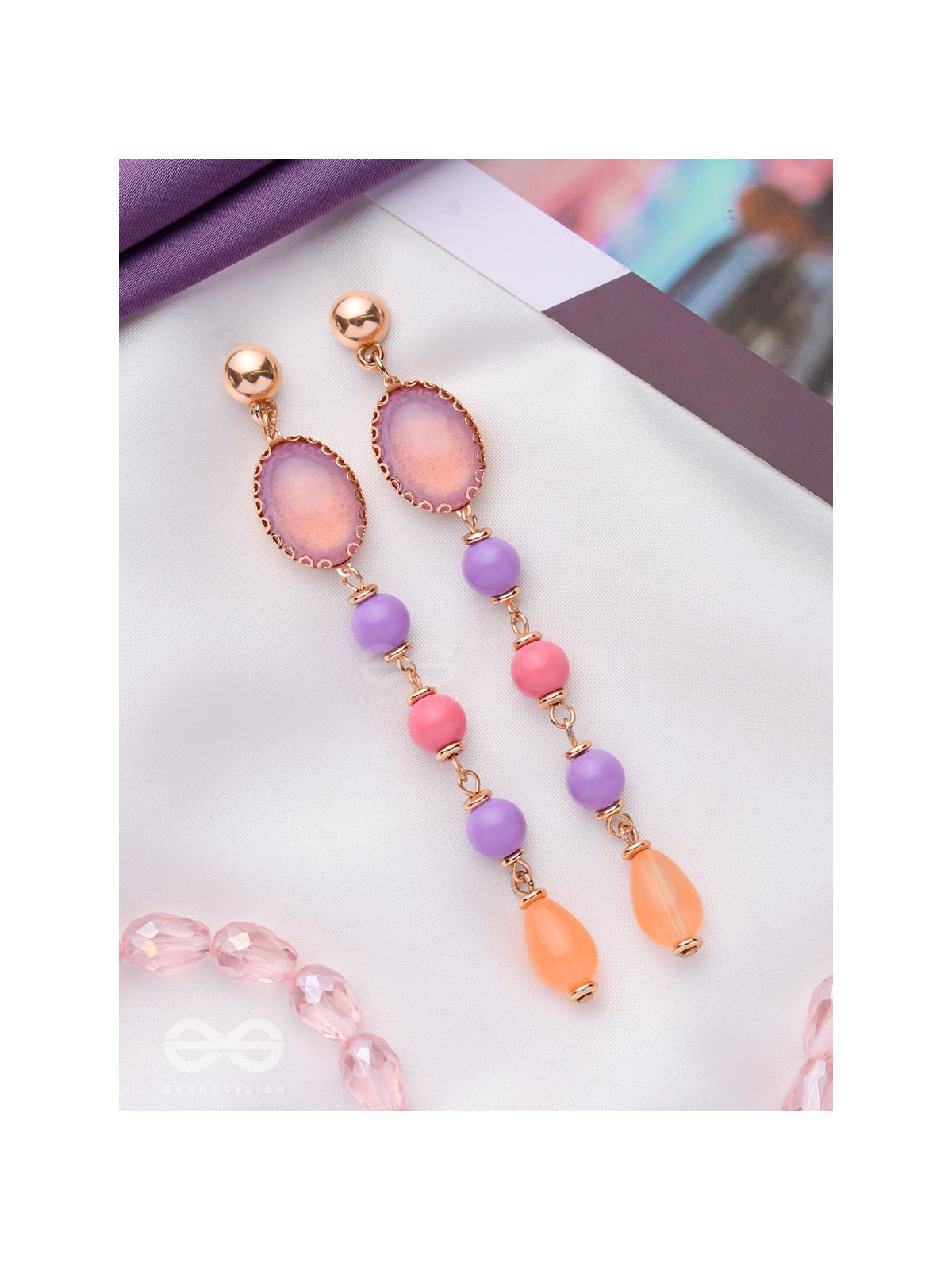 THE PASTEL RAYS - ELEGANT DROP EARRINGS
