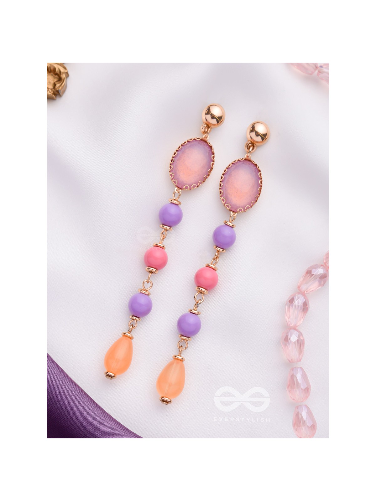 THE PASTEL RAYS - ELEGANT DROP EARRINGS