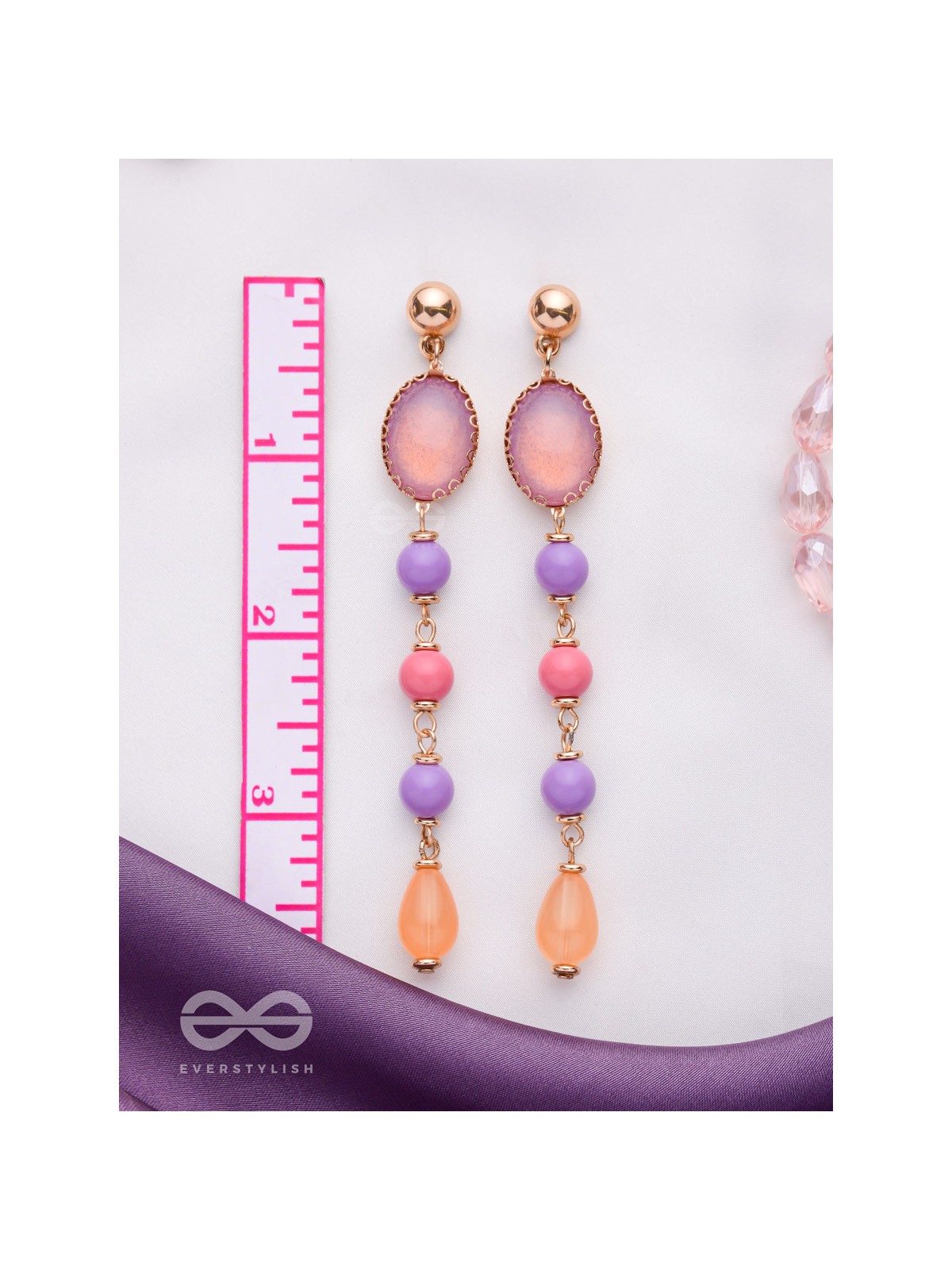 THE PASTEL RAYS - ELEGANT DROP EARRINGS