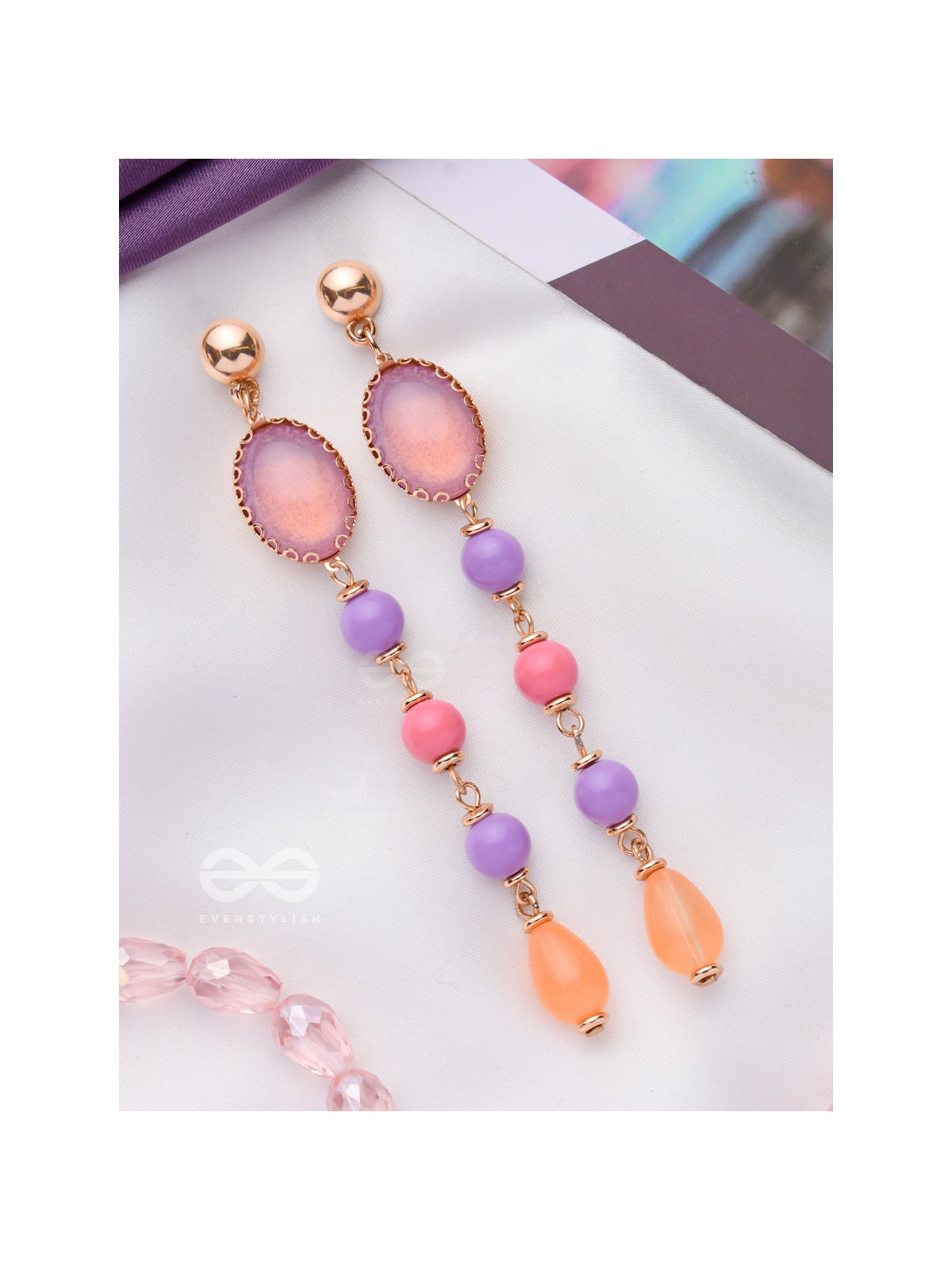 THE PASTEL RAYS - ELEGANT DROP EARRINGS