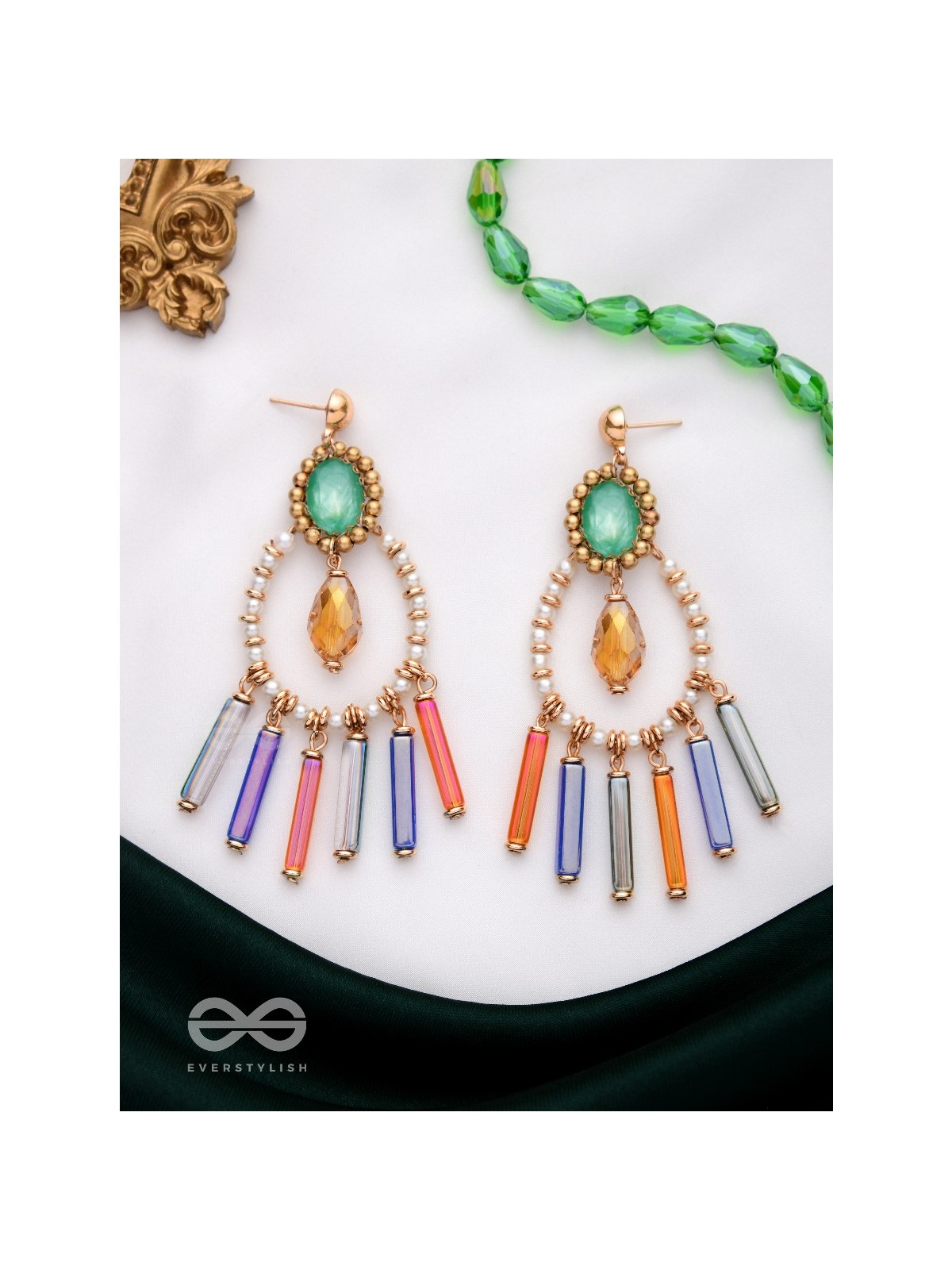 THE MIDNIGHT GLAM - CONTEMPORARY STATEMENT EARRINGS