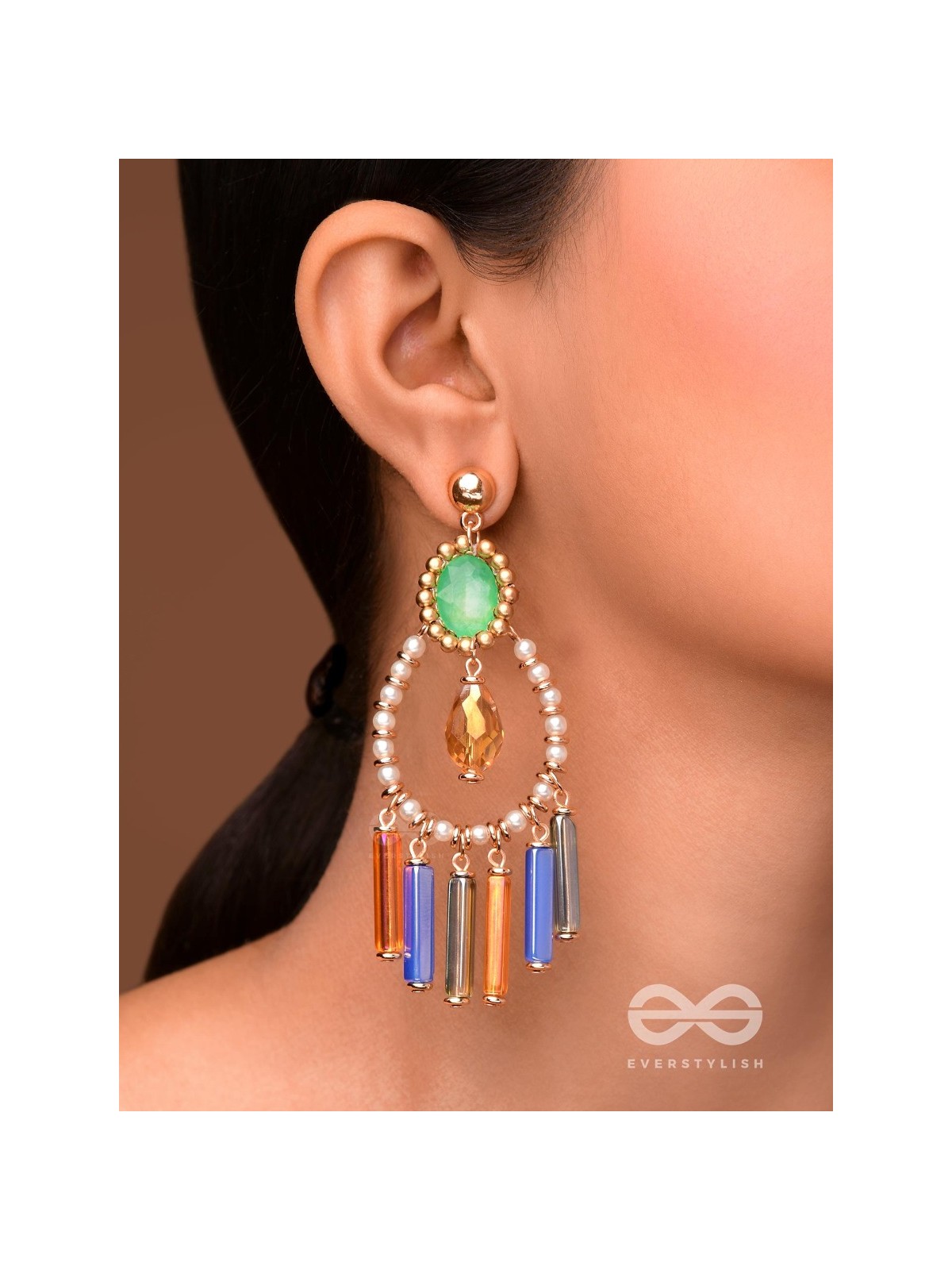 THE MIDNIGHT GLAM - CONTEMPORARY STATEMENT EARRINGS
