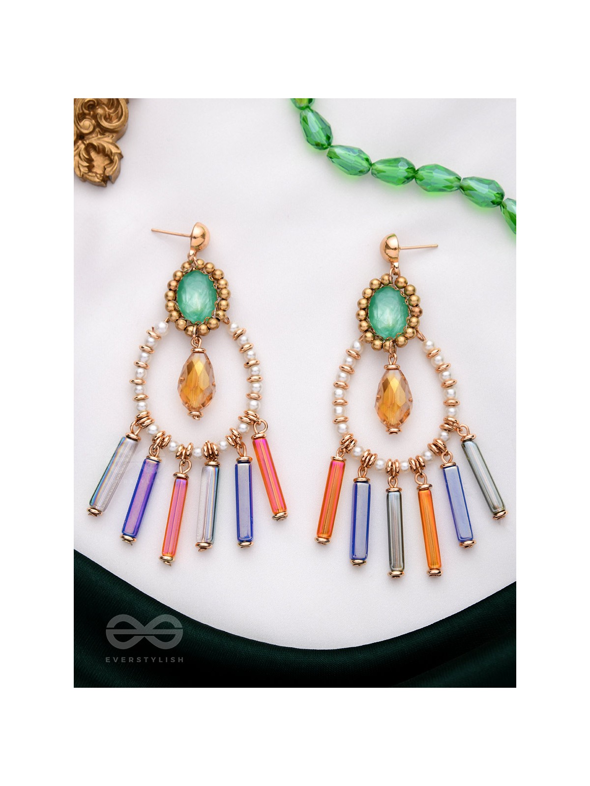 THE MIDNIGHT GLAM - CONTEMPORARY STATEMENT EARRINGS