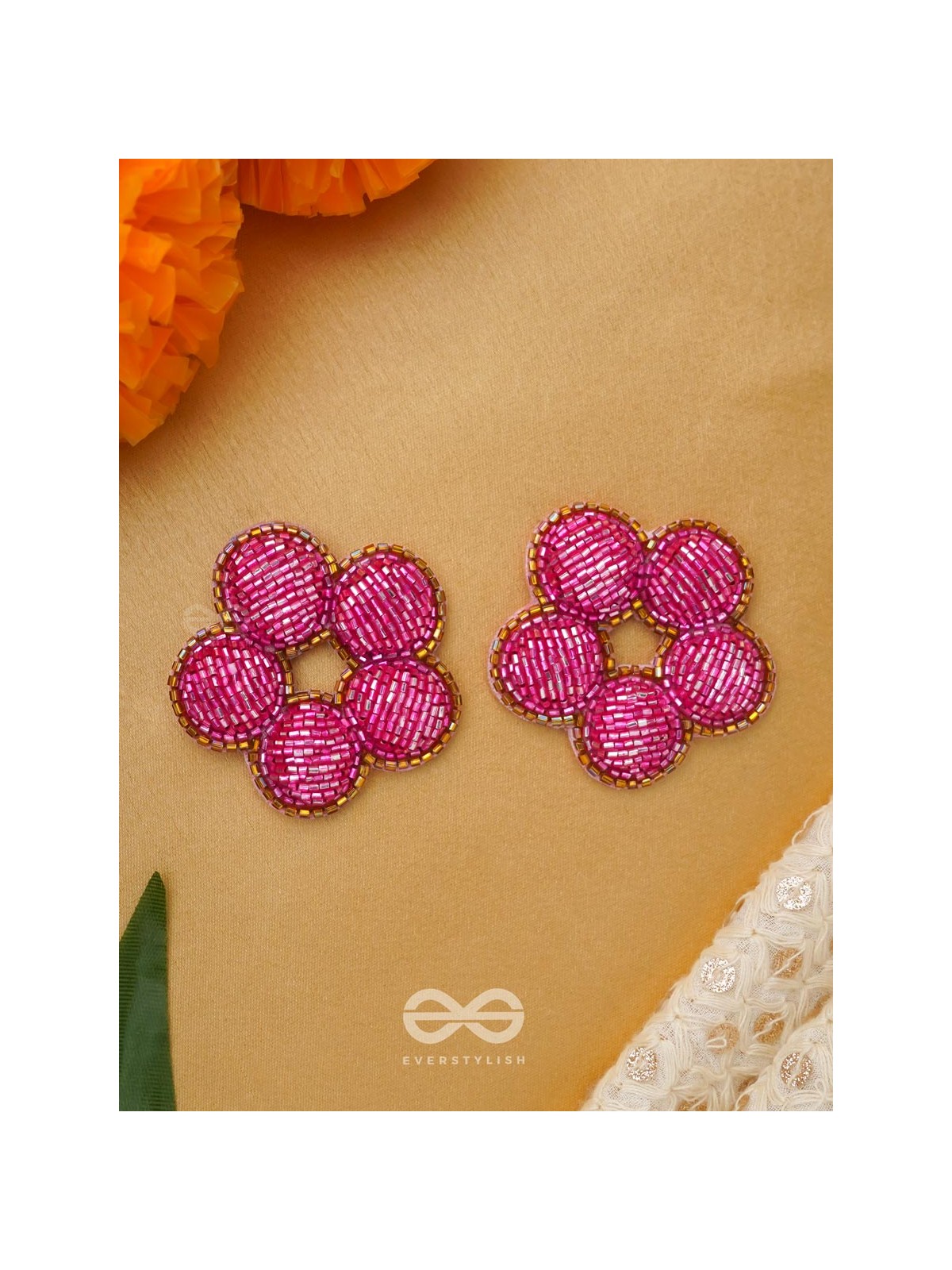 Alakshya - The Unseen Beauty - Cutdana Hand Embroidered Earrings