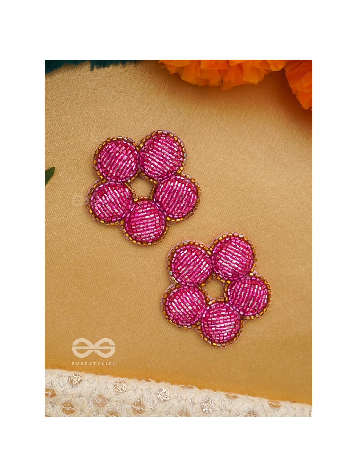 Alakshya - The Unseen Beauty - Cutdana Hand Embroidered Earrings