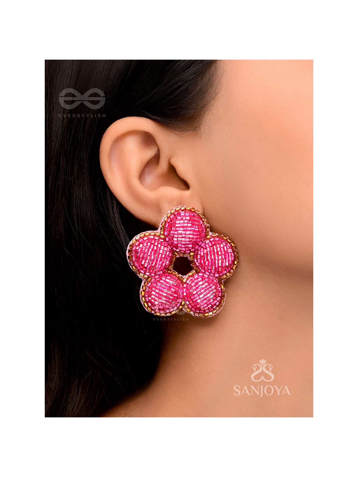 Alakshya - The Unseen Beauty - Cutdana Hand Embroidered Earrings