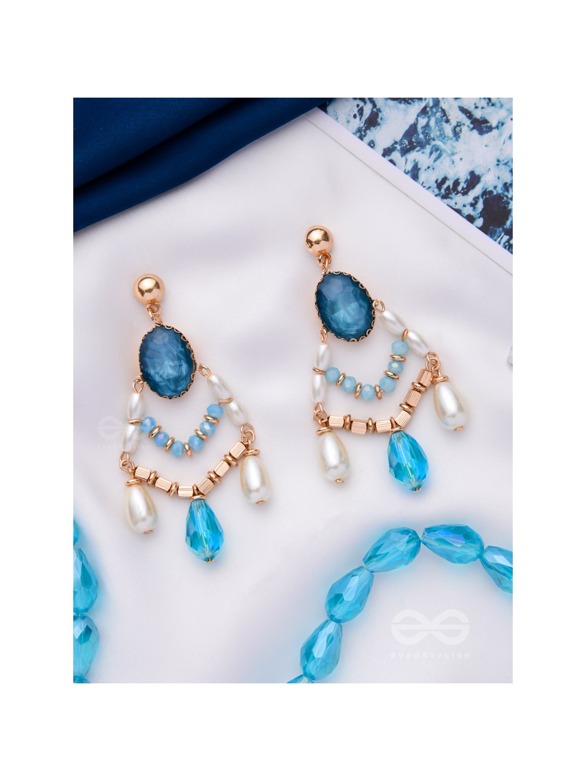 THE FROZEN TEARDROP - STATEMENT DROP EARRINGS