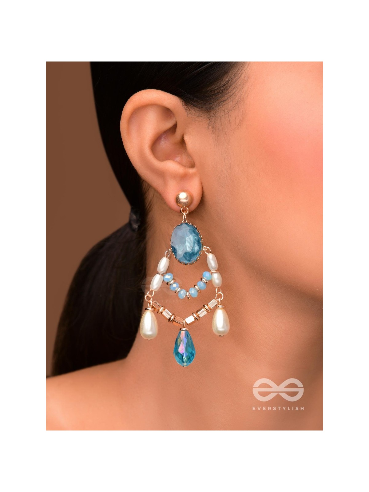 THE FROZEN TEARDROP - STATEMENT DROP EARRINGS