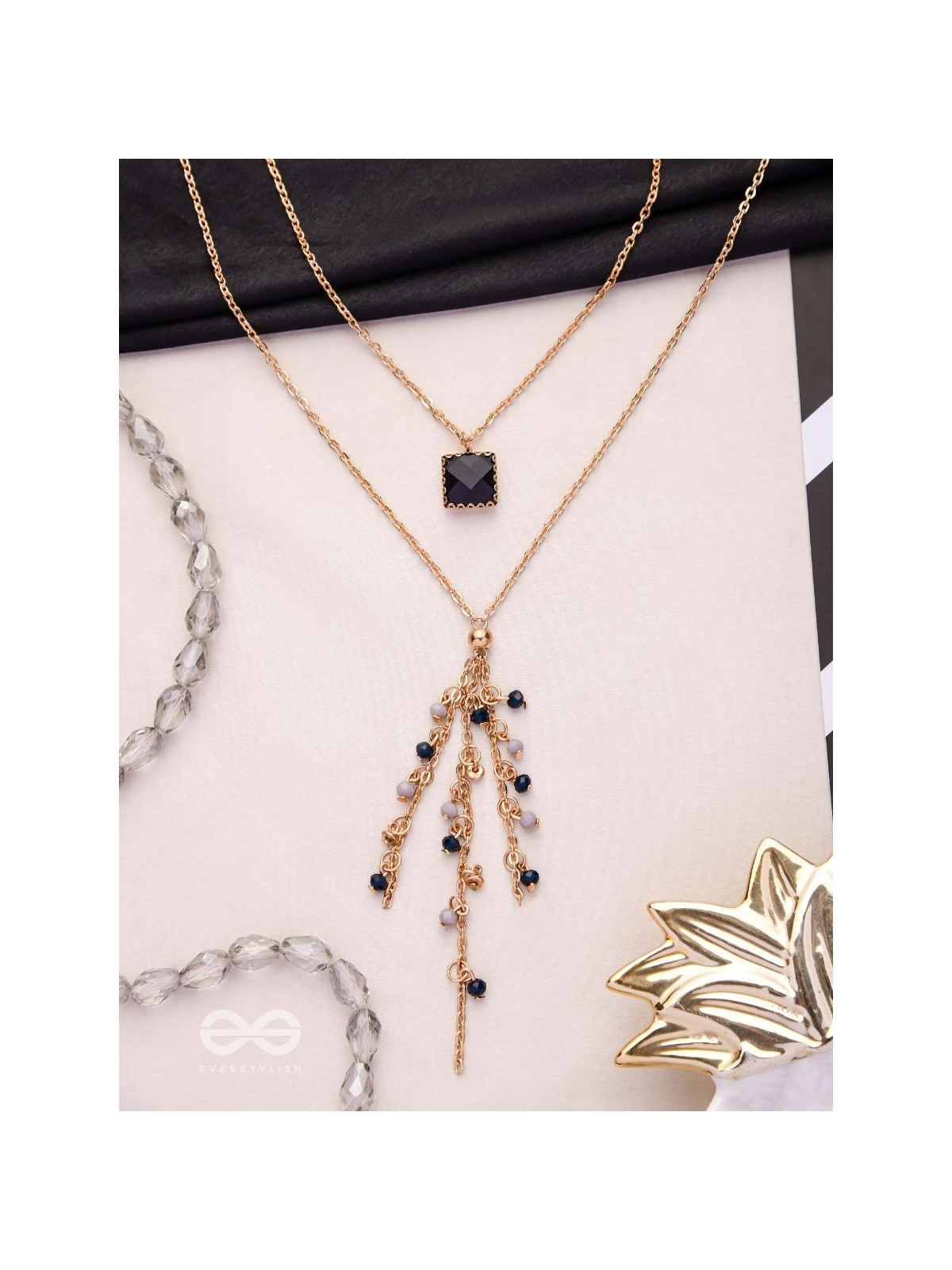 The Dancing Shadows - Classy Two Layered Neckpiece With Anti-Tarnish Coating 