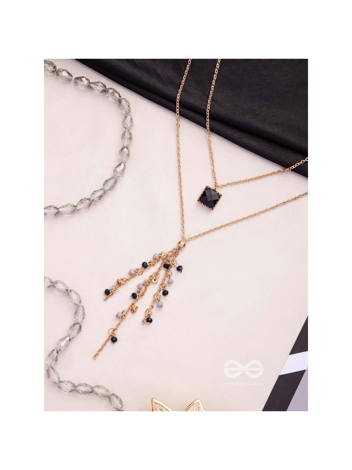 The Dancing Shadows - Classy Two Layered Neckpiece With Anti-Tarnish Coating 