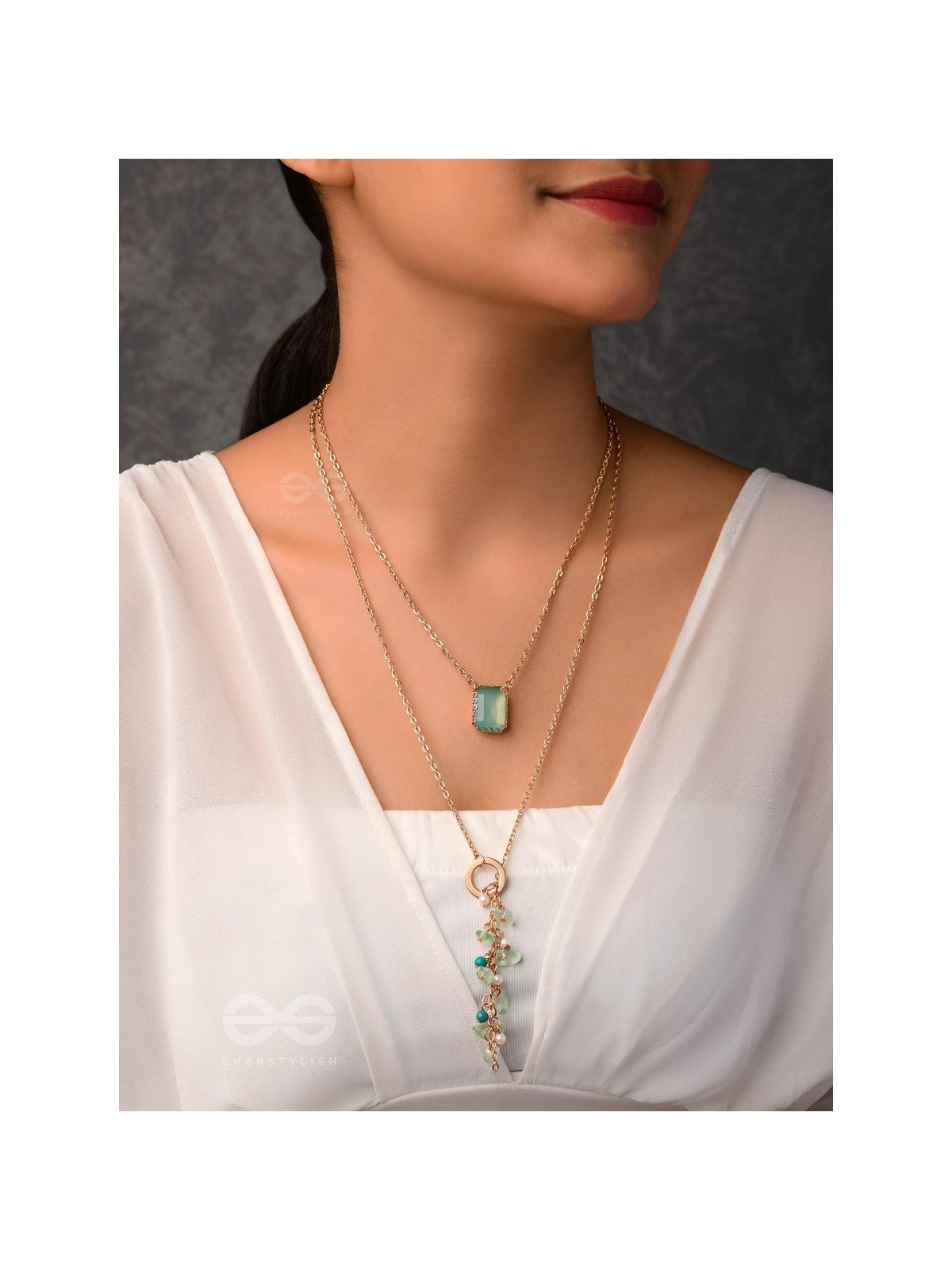 The Evergreen Charms - Classic Two Layered Neckpiece With Anti-Tarnish Coating