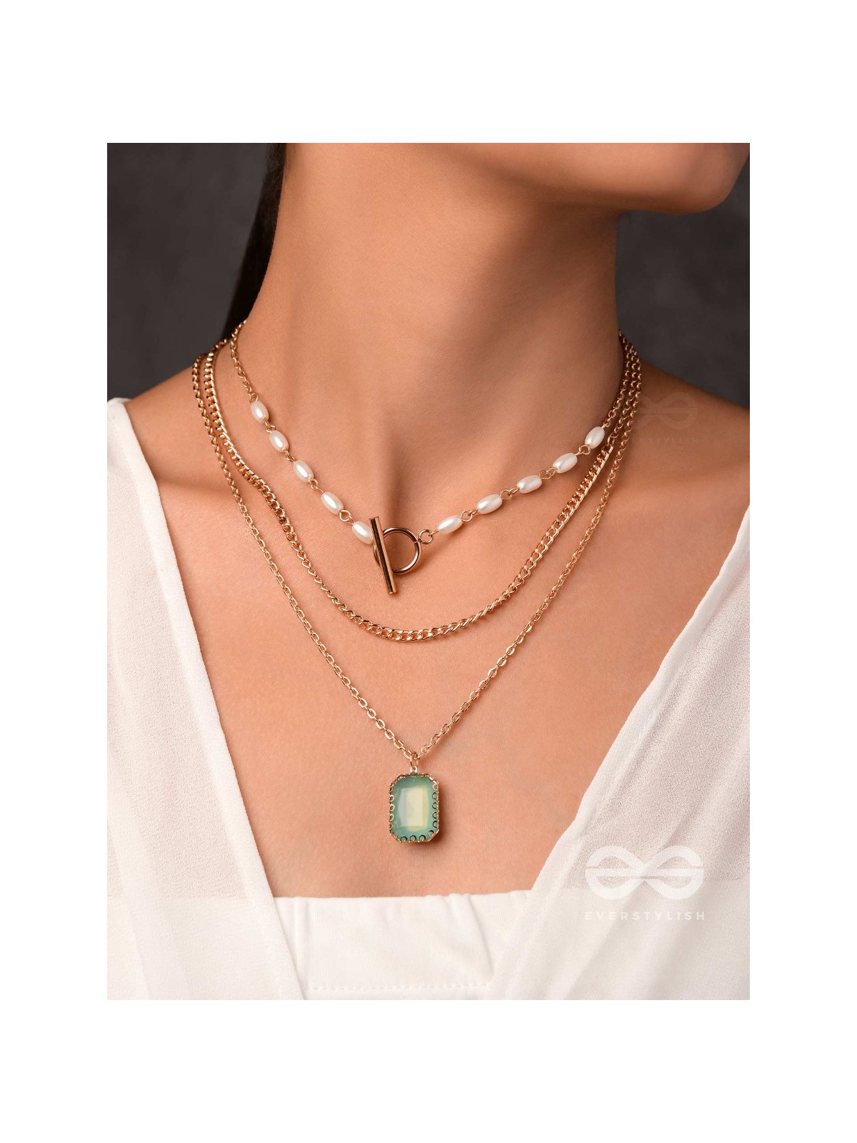 THE AQUA ESSENCE - MULTI LAYERED NECKPIECE