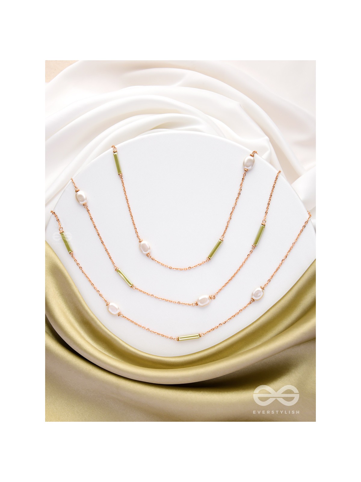 The Tranquil Garden - Multi Layered Neckpiece With Anti-Tarnish Coating