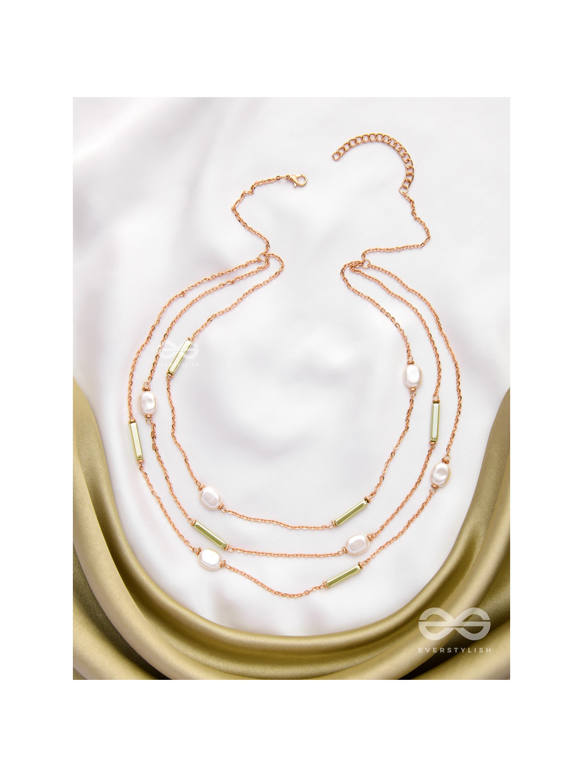 The Tranquil Garden - Multi Layered Neckpiece With Anti-Tarnish Coating