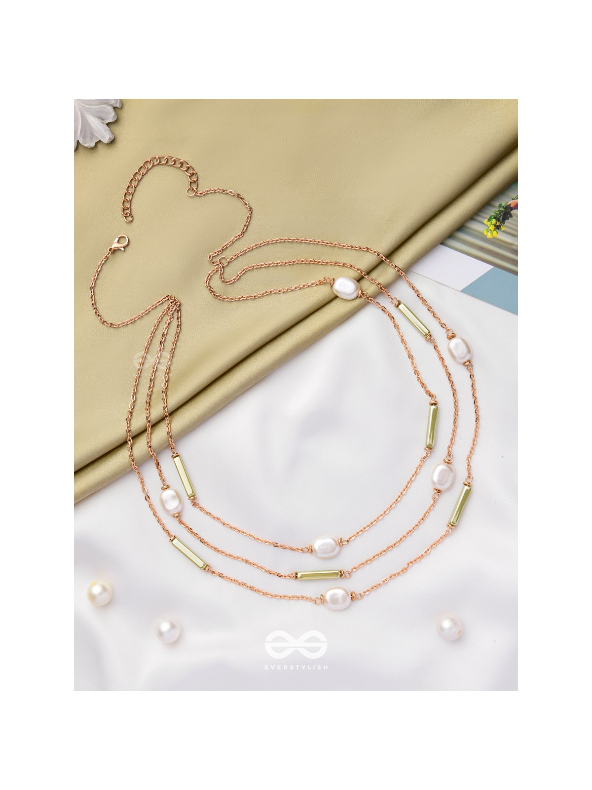 The Tranquil Garden - Multi Layered Neckpiece With Anti-Tarnish Coating