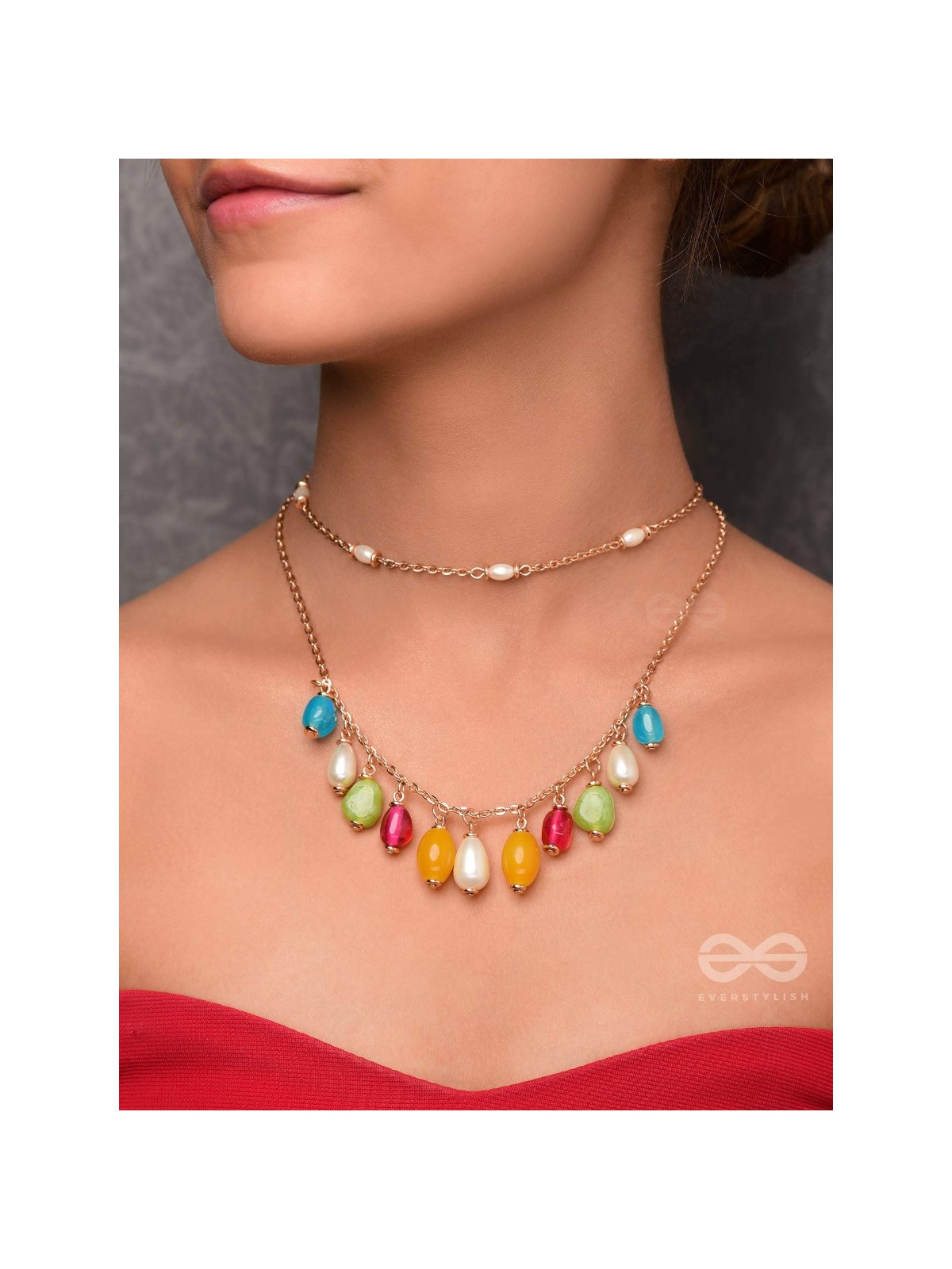 Candy Crushing Carnival - Cute Layered Neckpiece With Anti-Tarnish Coating (Multicolor)