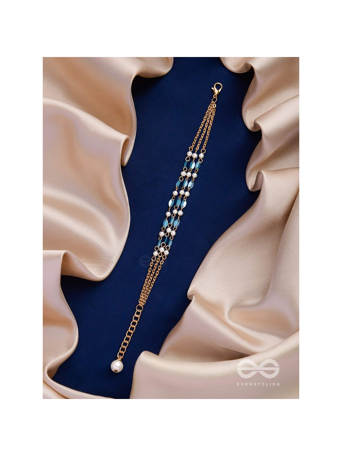 THE AQUAMARINE DELIGHT - ELEGANT MULTILAYERED BRACELET