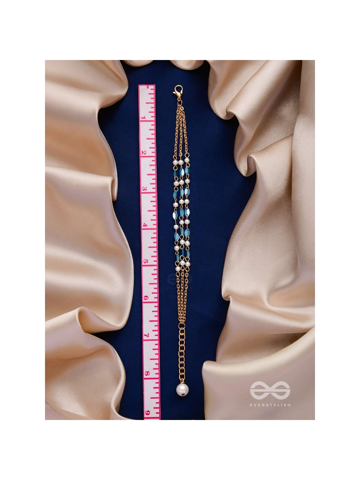 THE AQUAMARINE DELIGHT - ELEGANT MULTILAYERED BRACELET