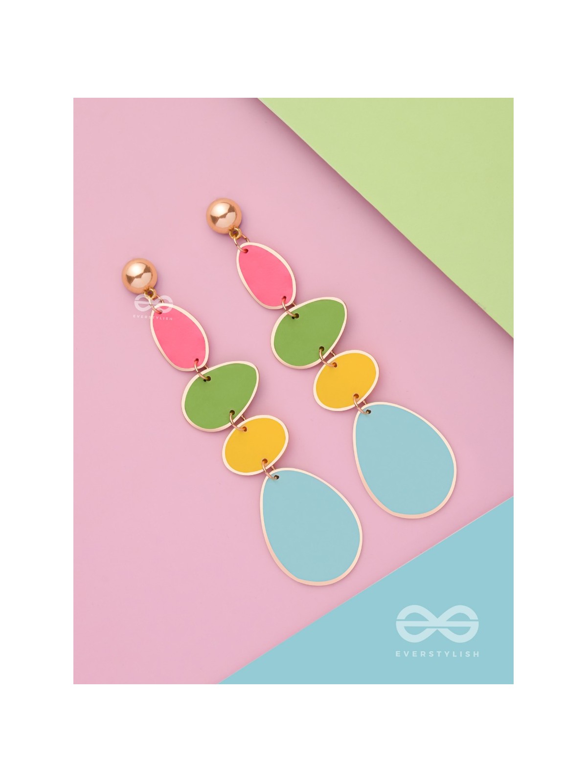 THE CANDY-COATED - CASUAL DROP EARRINGS (MULTICOLOR)