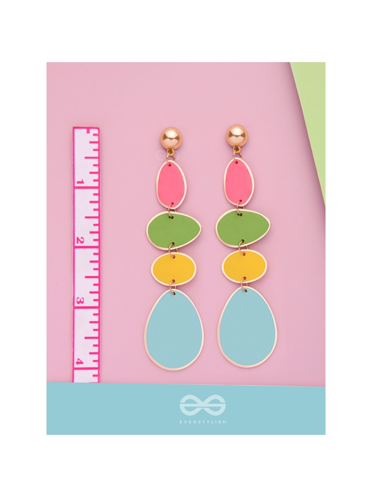 THE CANDY-COATED - CASUAL DROP EARRINGS (MULTICOLOR)