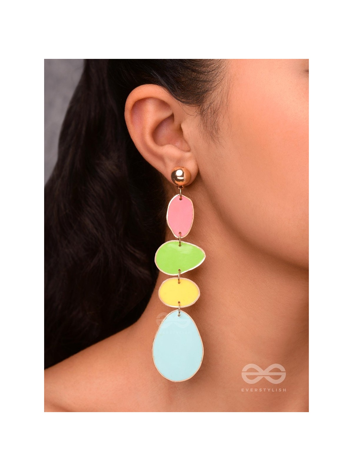 THE CANDY-COATED - CASUAL DROP EARRINGS (MULTICOLOR)