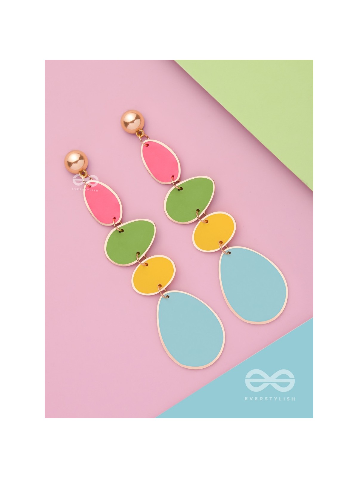 THE CANDY-COATED - CASUAL DROP EARRINGS (MULTICOLOR)