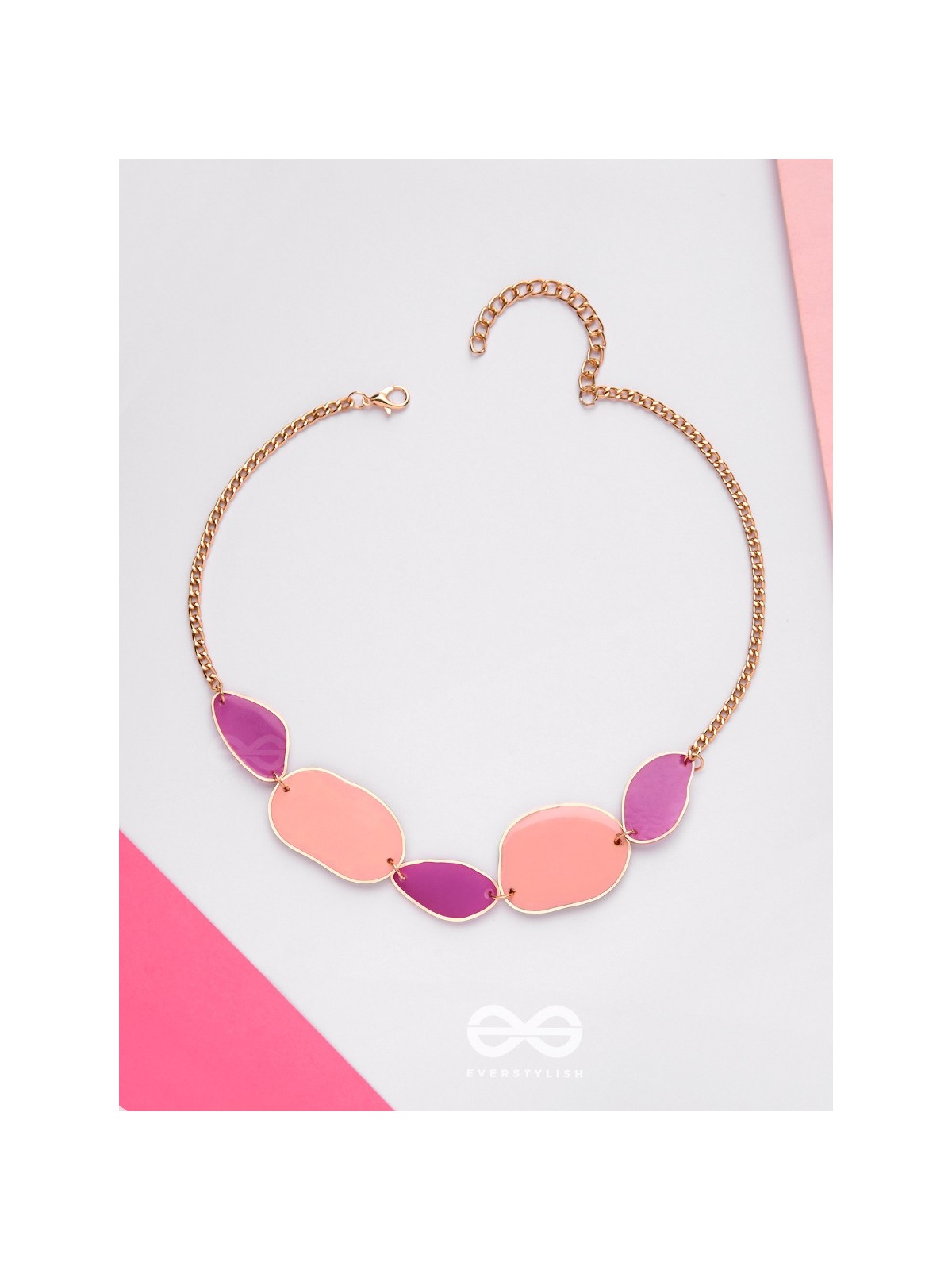 The Violet Hues- Cute Enamelled Neckpiece With Anti-Tarnish Coating 
