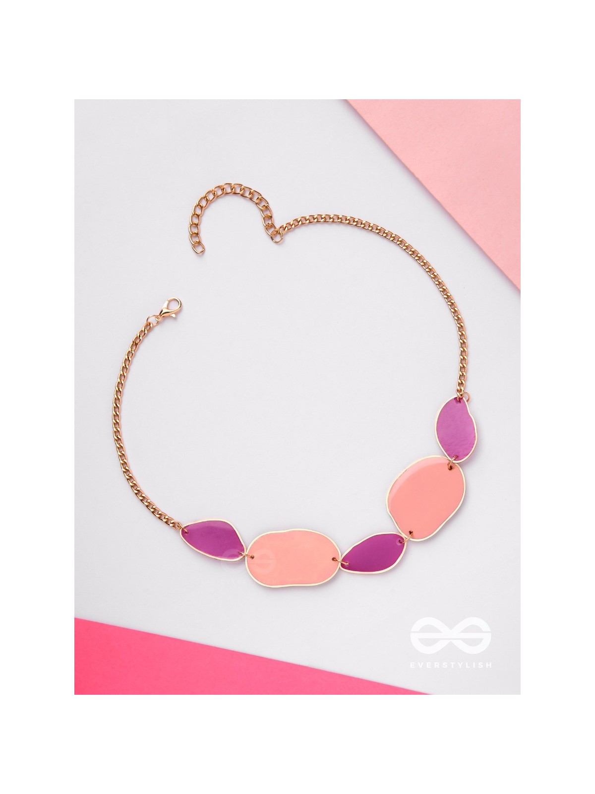 The Violet Hues- Cute Enamelled Neckpiece With Anti-Tarnish Coating 