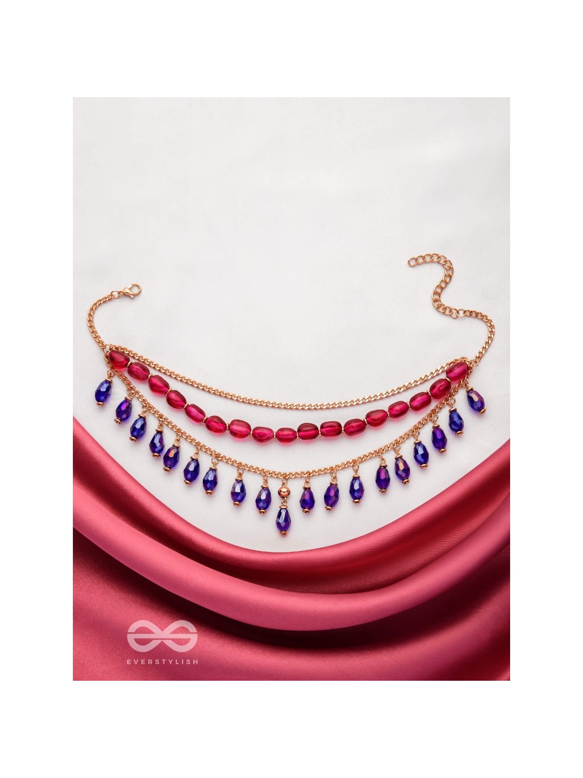 The Glamorous Rebel - Statement Multi Layered Necklace With Anti-Tarnish Coating 