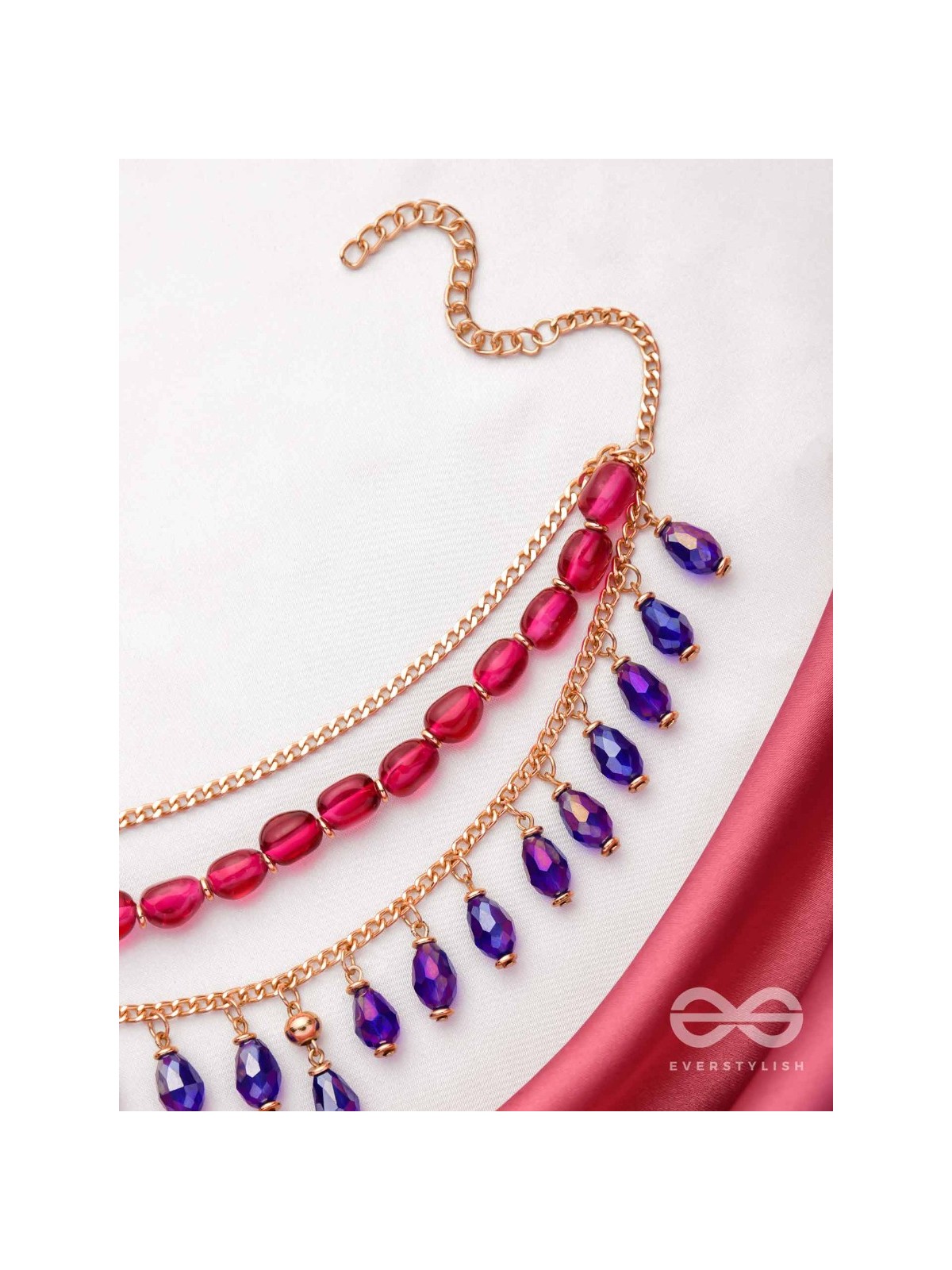 The Glamorous Rebel - Statement Multi Layered Necklace With Anti-Tarnish Coating 