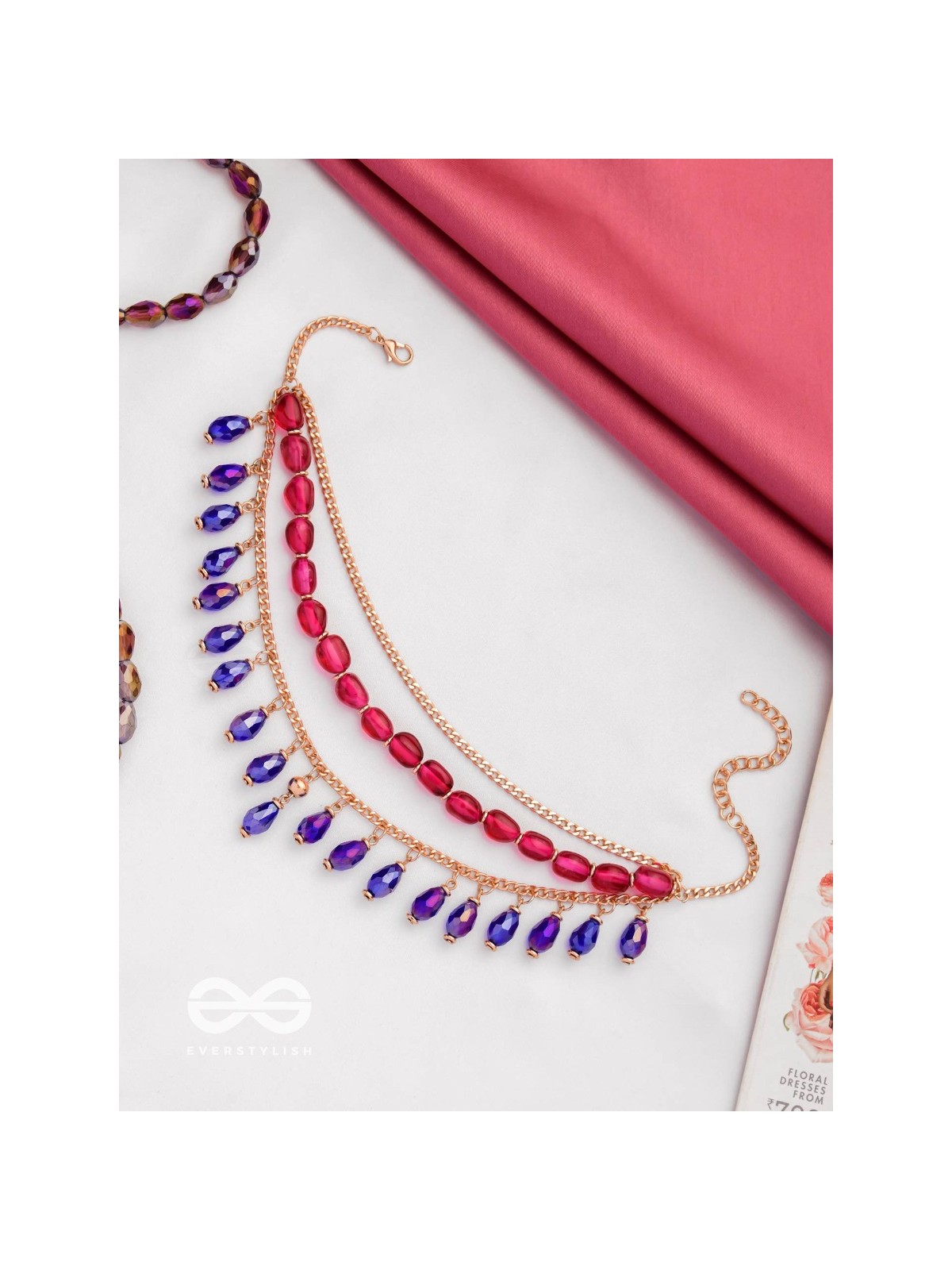 The Glamorous Rebel - Statement Multi Layered Necklace With Anti-Tarnish Coating 