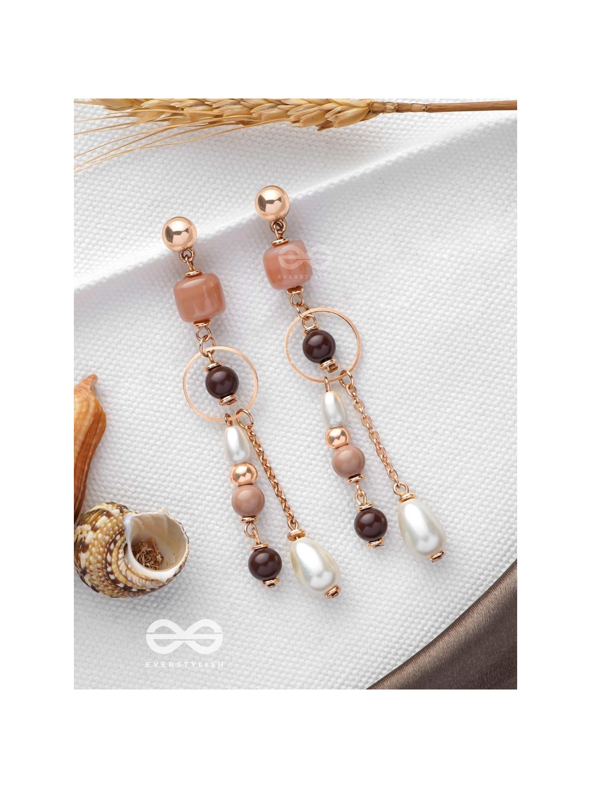 THE HAZELNUT HUES - CASUAL DROP EARRINGS